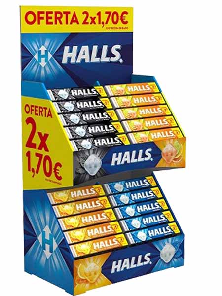 Expositor caramelos Halls 2x1,70